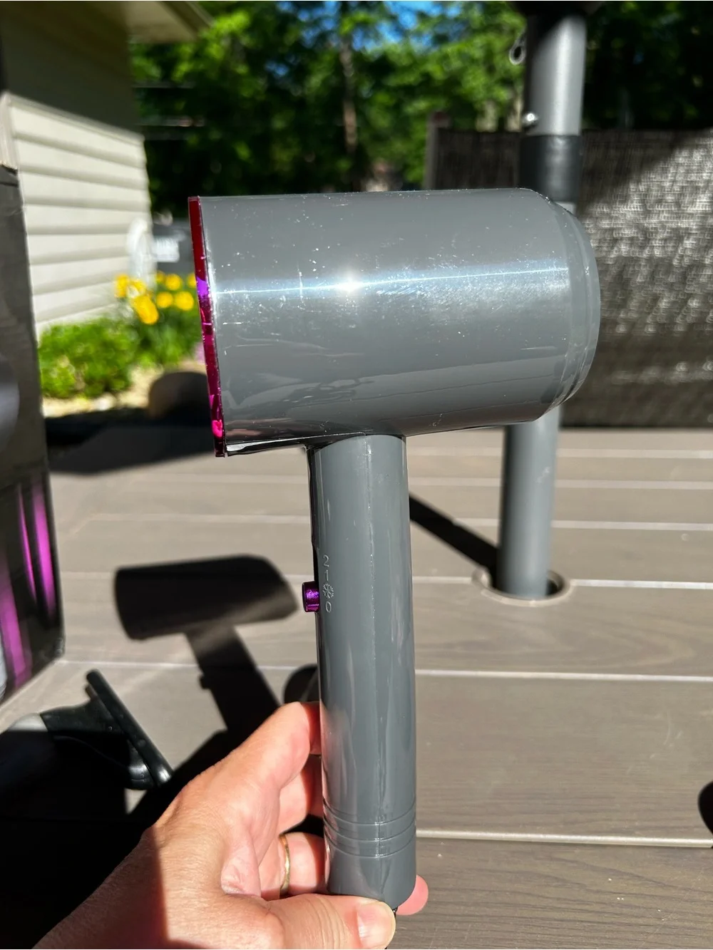 Compact, Lightweight, Temperature Control Hair Dryer with Attachment